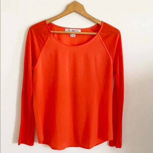 French Connection Red Flowy long sleeve Top